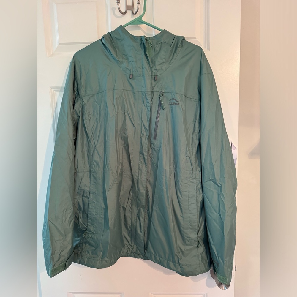 L.L.Bean Women’s Plus 3x Trail Model Rain Jacket Clover Green